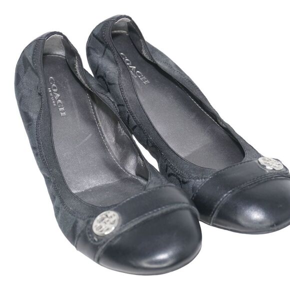 Coach Black Chelsea Cap Toe Ballet Flats, Size 6.5 - Picture 8 of 10